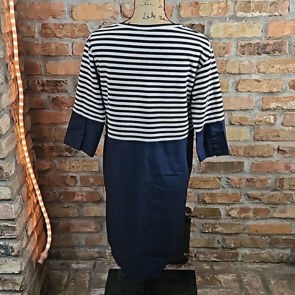 COS Navy & White Oversized Striped Shift dress Small - Picture 6 of 16